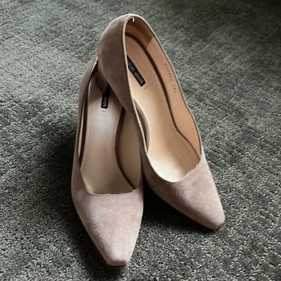 Giorgio Armani Shoes - Giorgio Armani sand colored suede pumps size 39.5